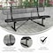 Flash Furniture Sigrid 6' Outdoor Bench with Backrest, Commercial Grade Metal Mesh Seat, Backrest, Black Steel Frame SLF-AG4HUT2-BK-GG - alternate 6